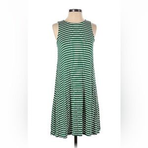 Old Navy Green and White Stripped Tank Dress Size Small
